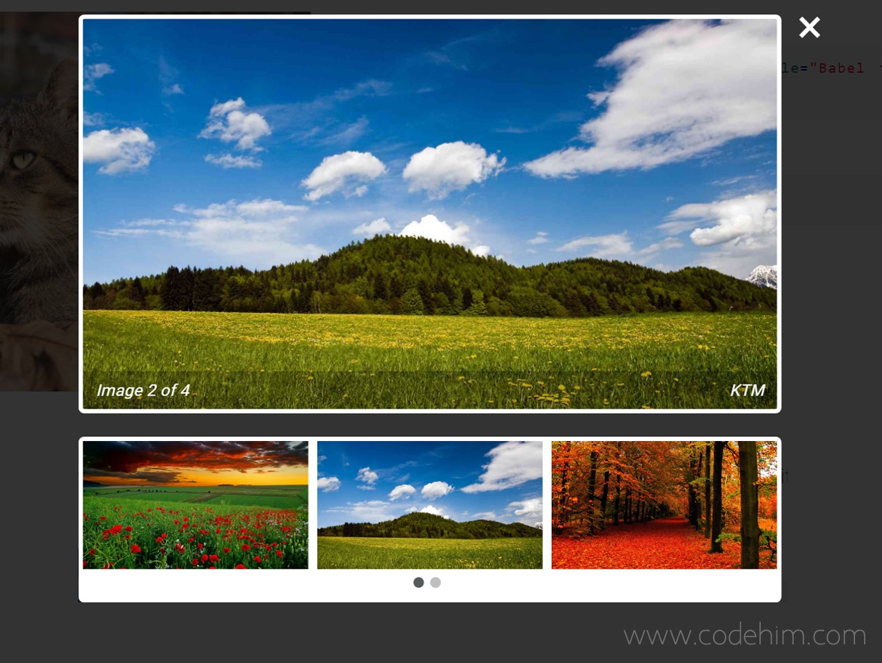 jQuery Lightbox Gallery with Thumbnails mBox — CodeHim