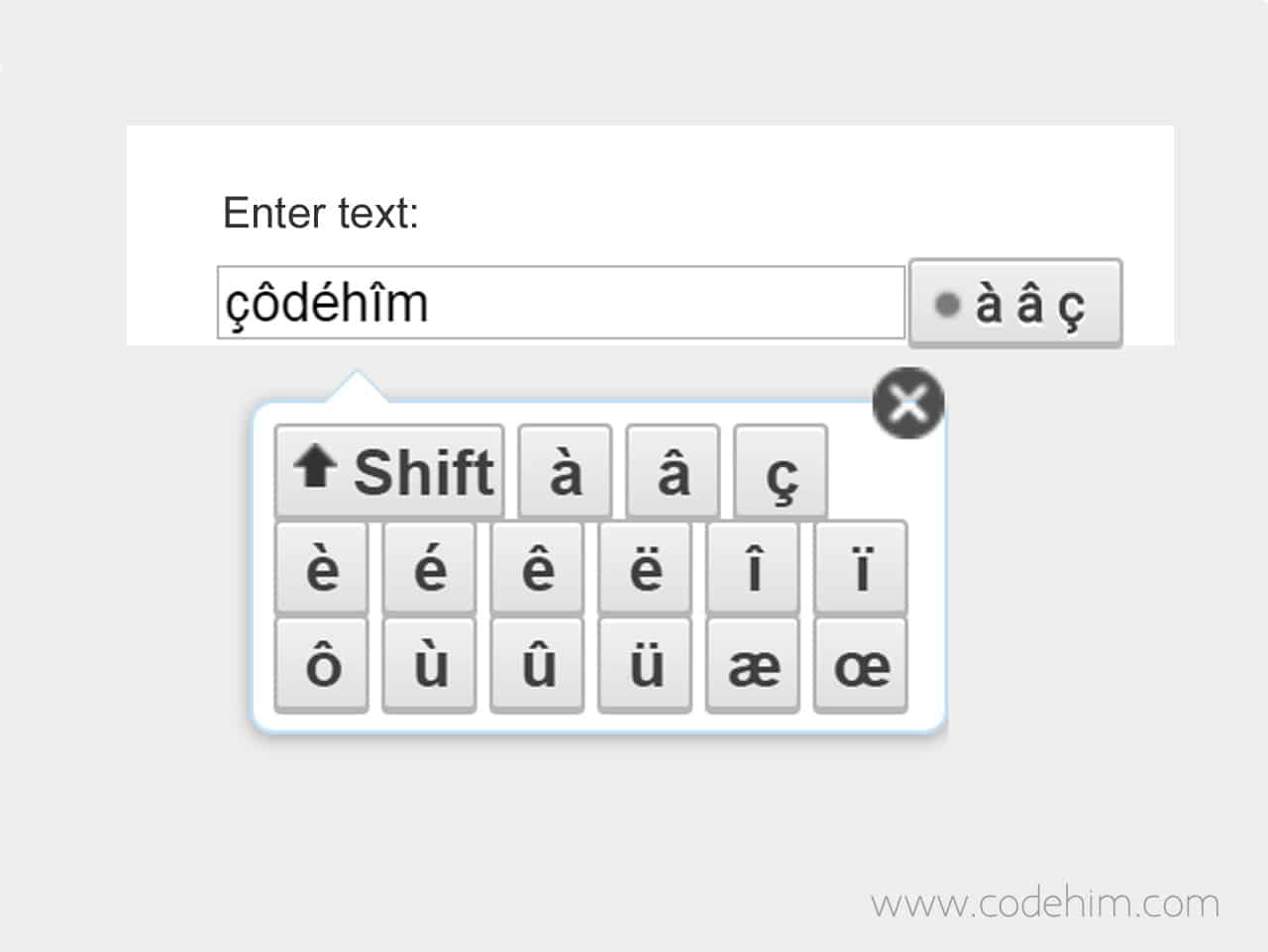 Insert Special Characters in Textbox using jQuery — CodeHim