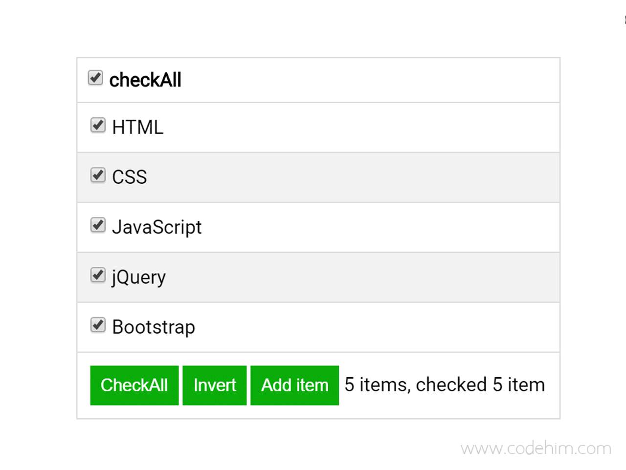 jQuery Select all Checkboxes in Table Column — CodeHim