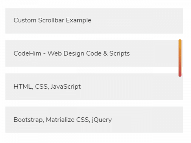 Custom Scrollbar for all Browsers with JavaScript CSS — CodeHim