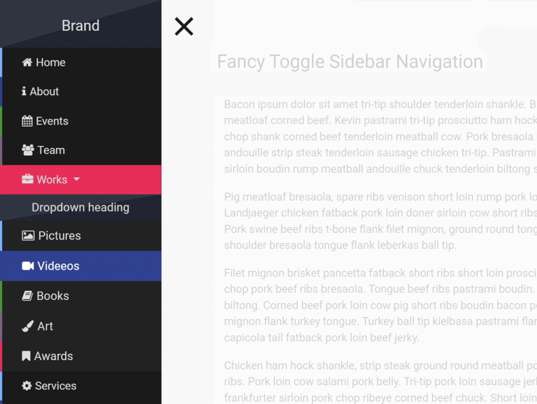 Bootstrap 5 Sidebar Menu with Submenu Collapse/Hover Tutorial Demo