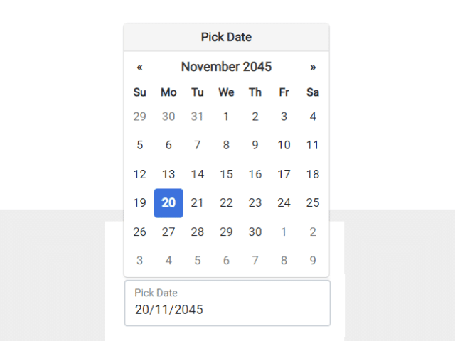 Bootstrap 5 Datepicker with Vanilla JS — CodeHim