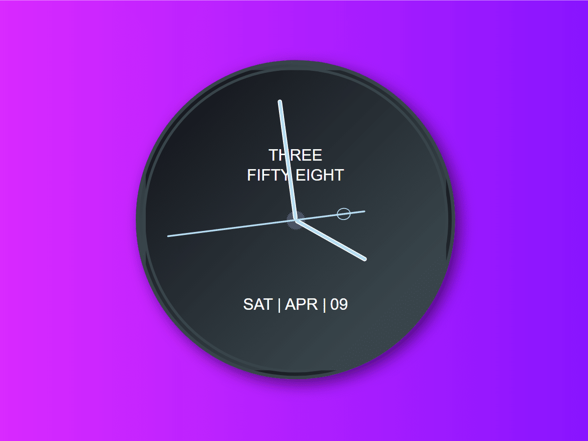 JavaScript Analog Clock Source Code — CodeHim