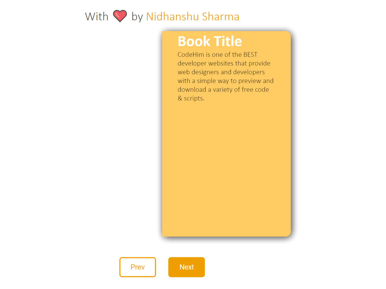 Flipbook Slider using JavaScript — CodeHim Flipbook Slider using JavaScript — CodeHim