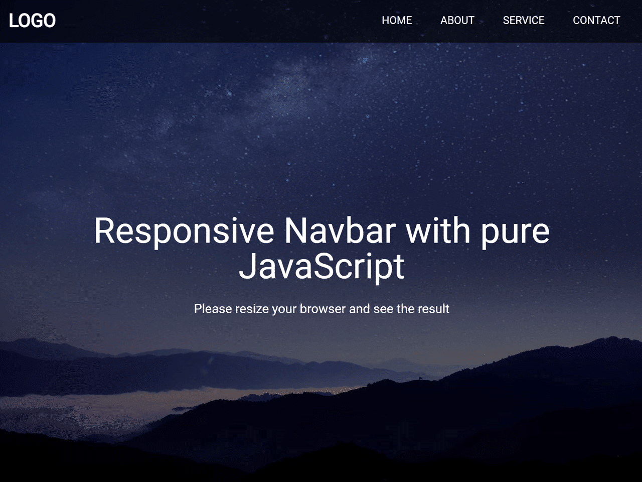 Responsive Navbar with Vanilla JavaScript — CodeHim