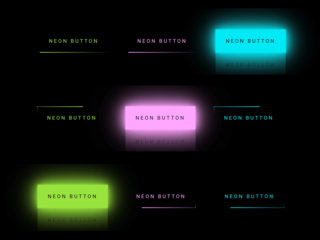 CSS Neon Glow Animation Buttons — CodeHim