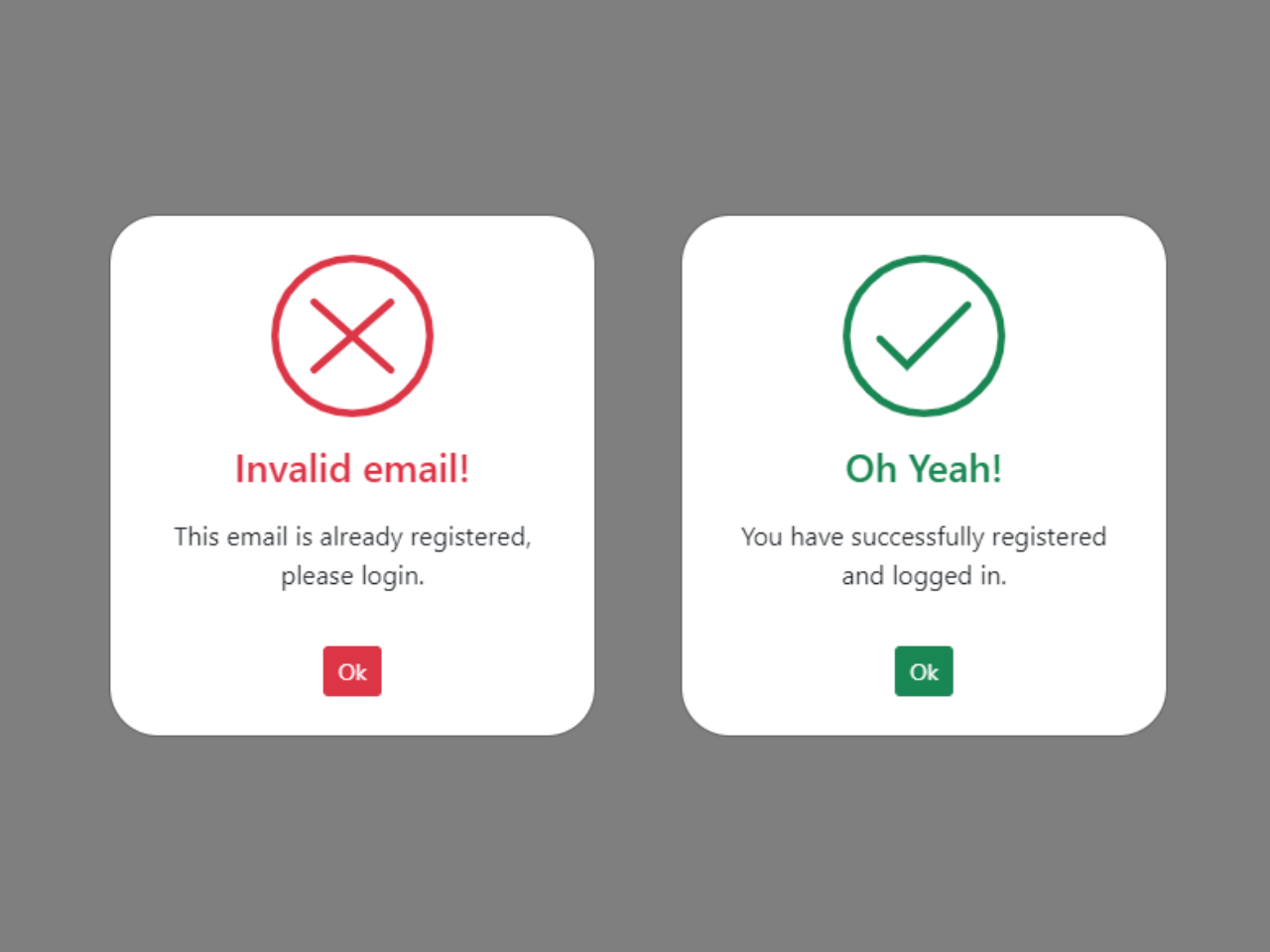 Bootstrap 5 Success & Error Modal Popup — CodeHim