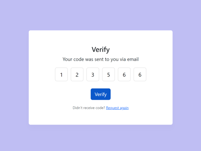 OTP Input Field Using Bootstrap 5 — CodeHim
