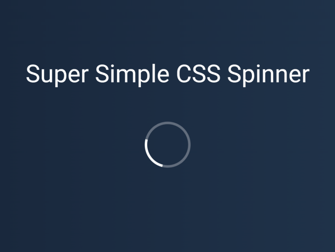 CSS Loading Spinner Example — CodeHim
