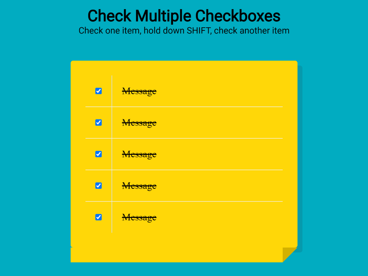 Check Multiple Checkboxes in JavaScript — CodeHim