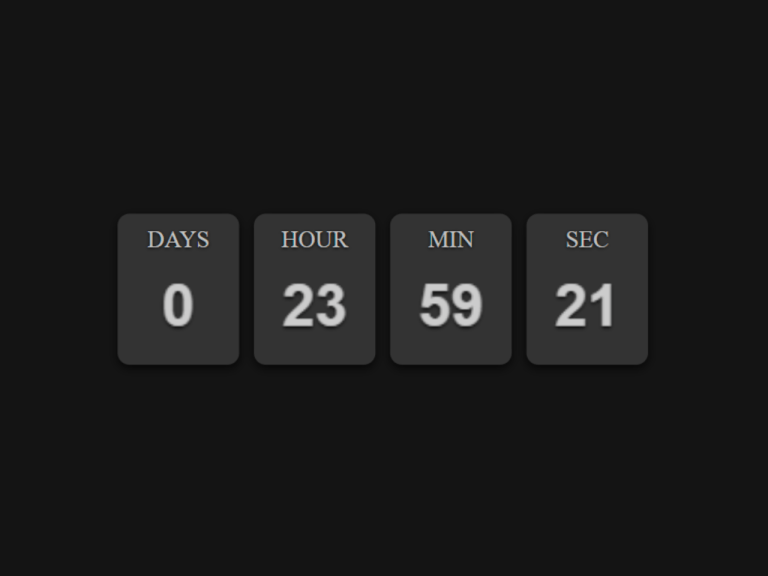 JavaScript Canvas Countdown Timer — CodeHim