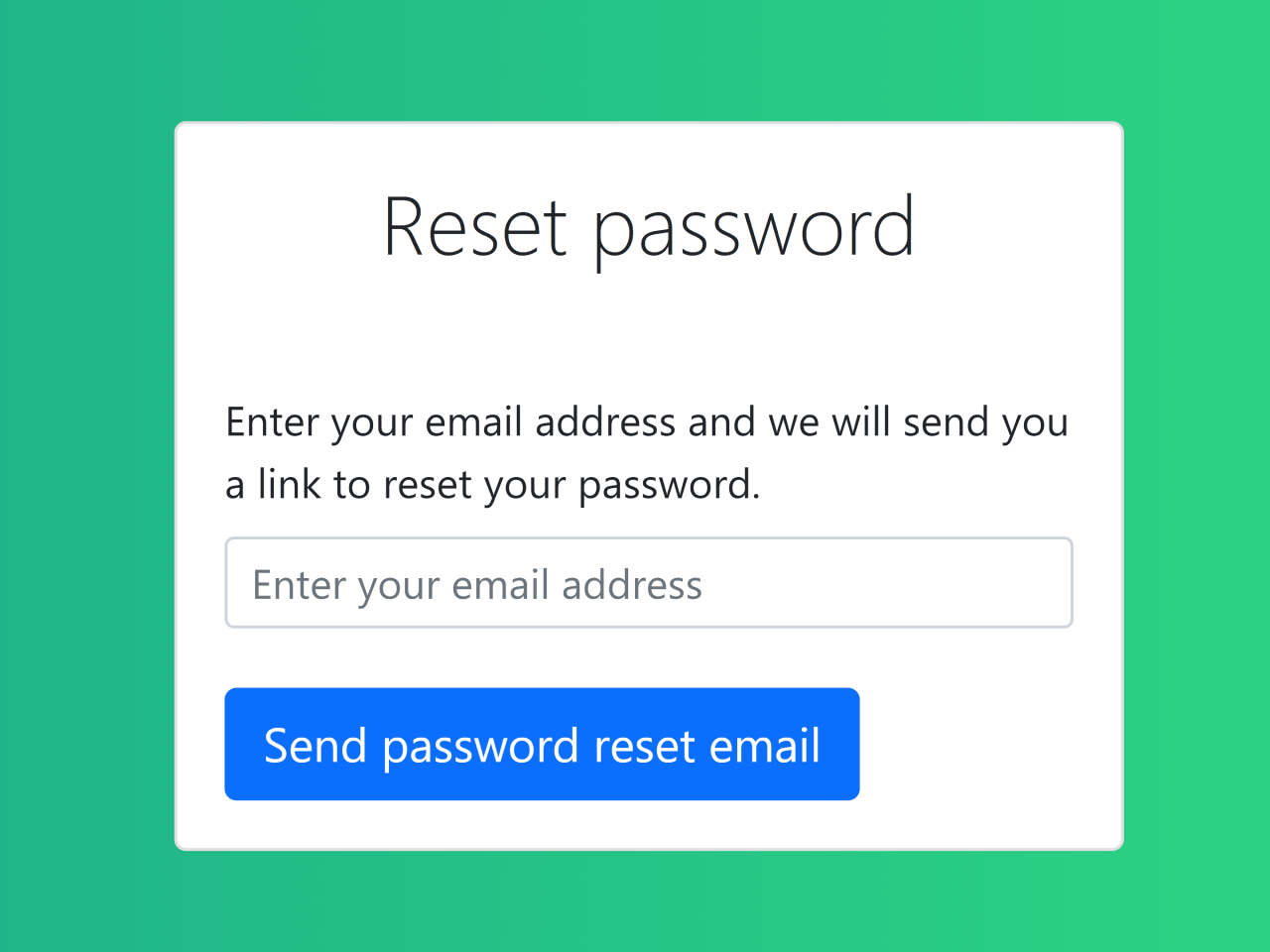 Reset Password Form Bootstrap 5 — CodeHim