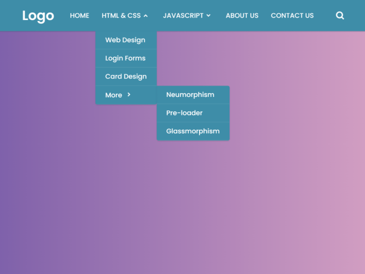 Responsive Navigation with Dropdown and Search Box — CodeHim
