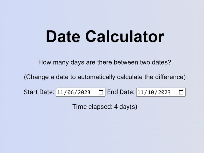 JavaScript Elapsed Time Between Two Dates — CodeHim