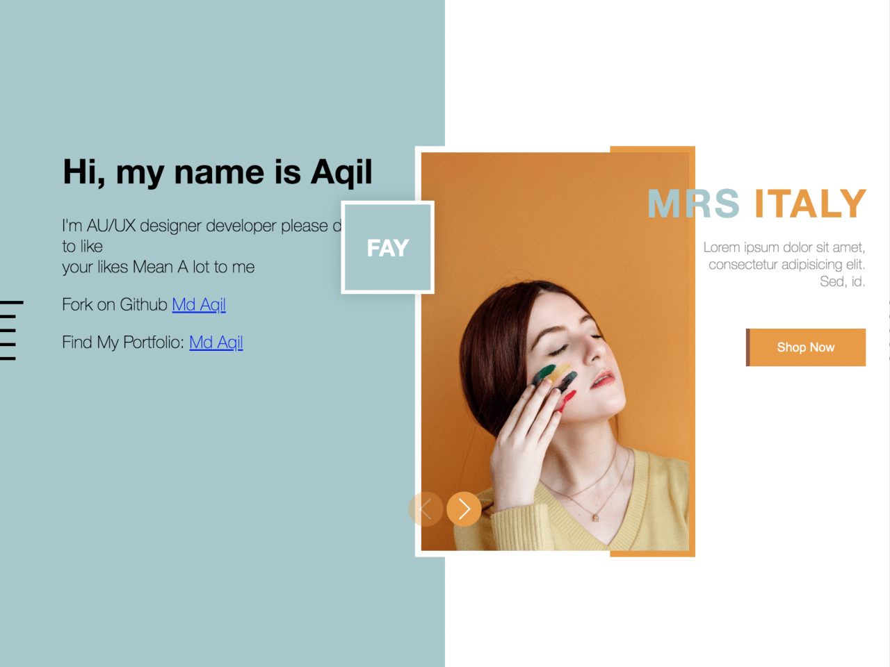 Vertical Carousel Slider with Animated Text — CodeHim