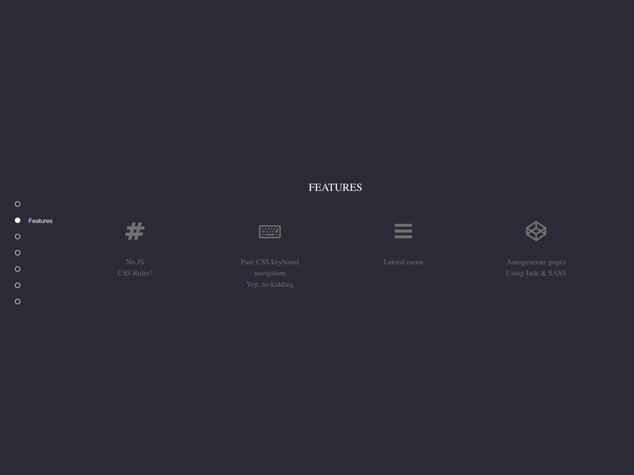 Pure CSS One Page Vertical Navigation — CodeHim