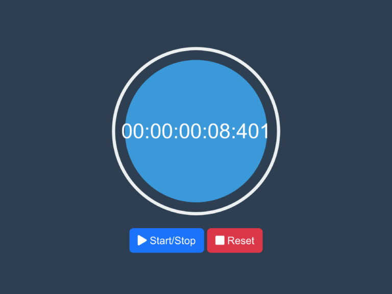 Stop Watch with Milliseconds Using Bootstrap 5 — CodeHim