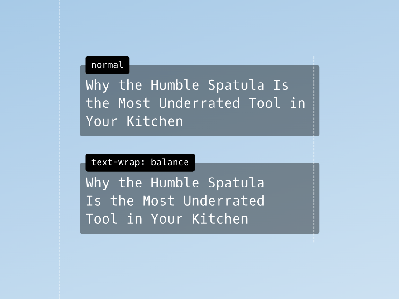 Textwrap Balance CSS Example — CodeHim