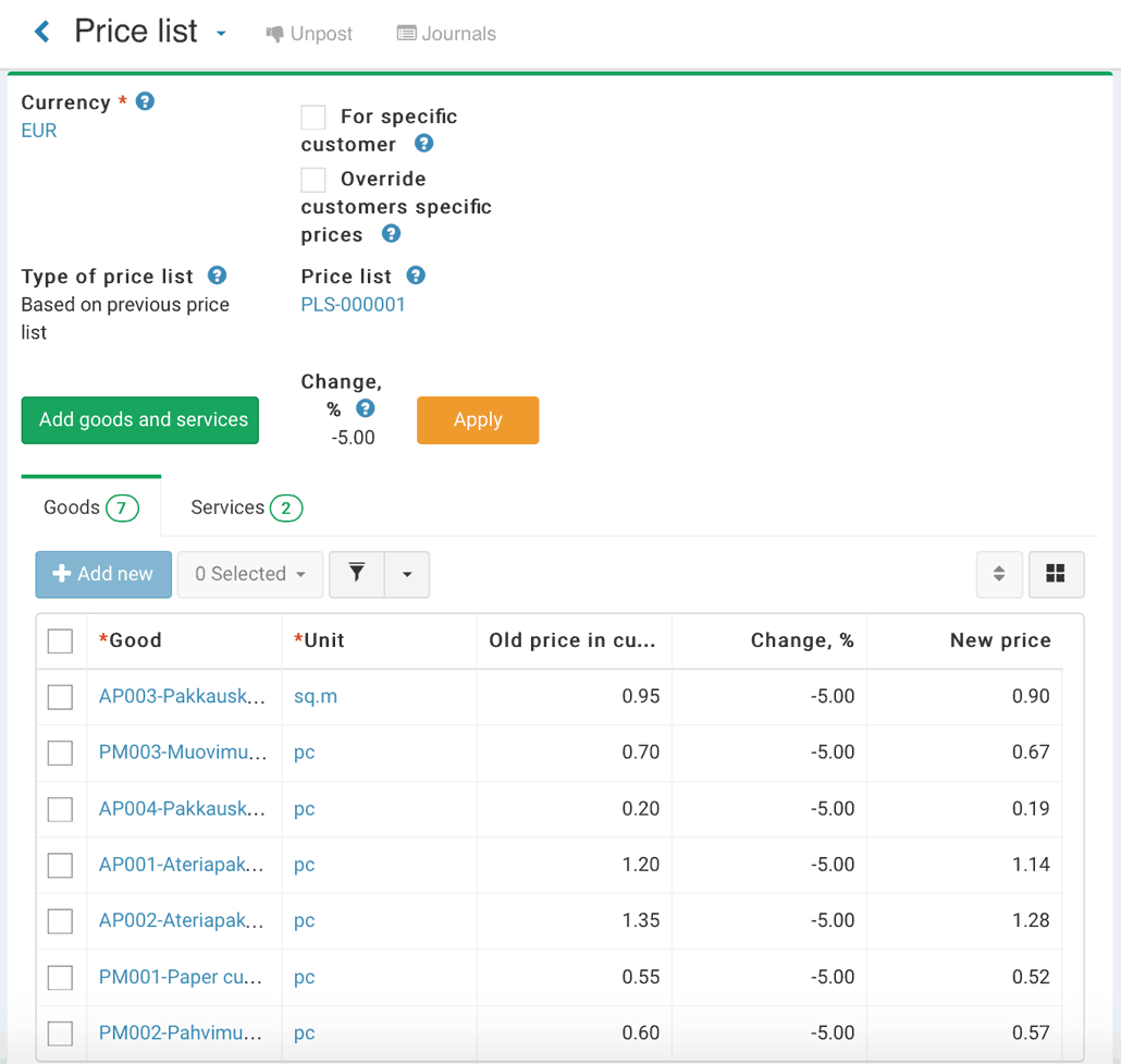 ERP Accounting Module chart of accounts, accounting operations