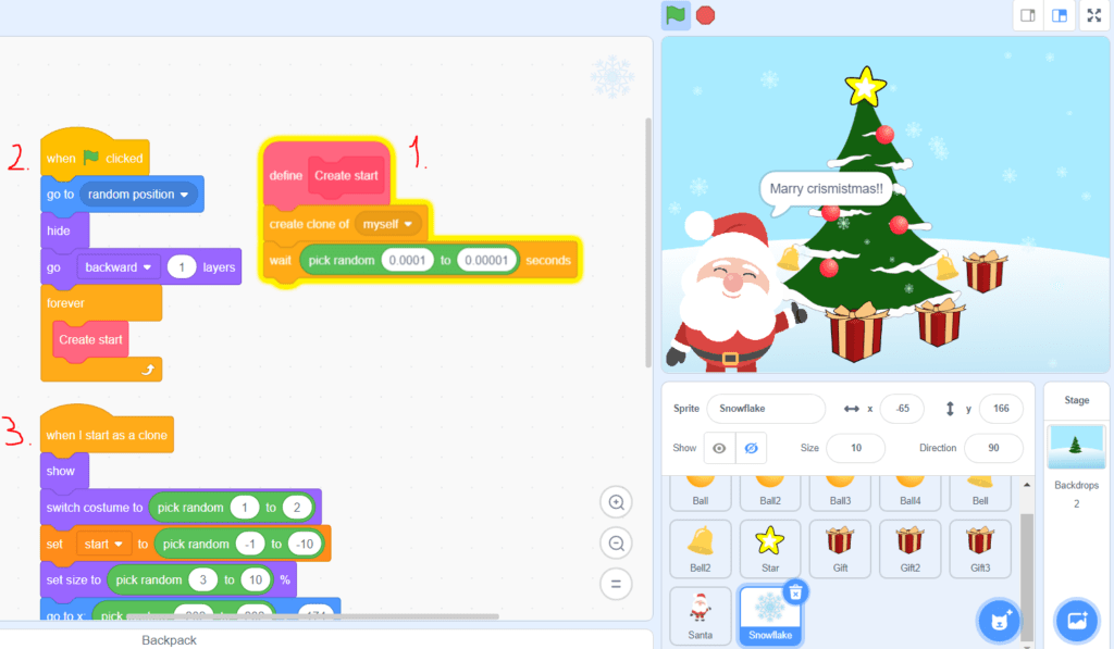 สอนวิธีทำ Christmas theme ใน Scratch แบบง่ายๆ Codekids Learning