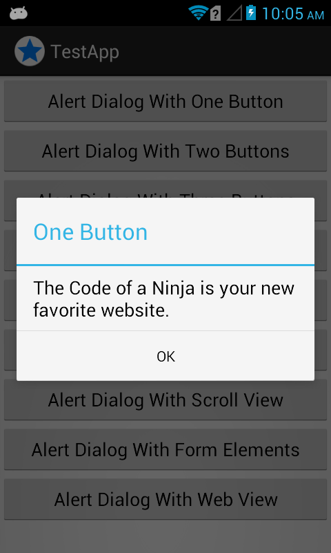 14+ Android AlertDialog.Builder Example Codes and Output
