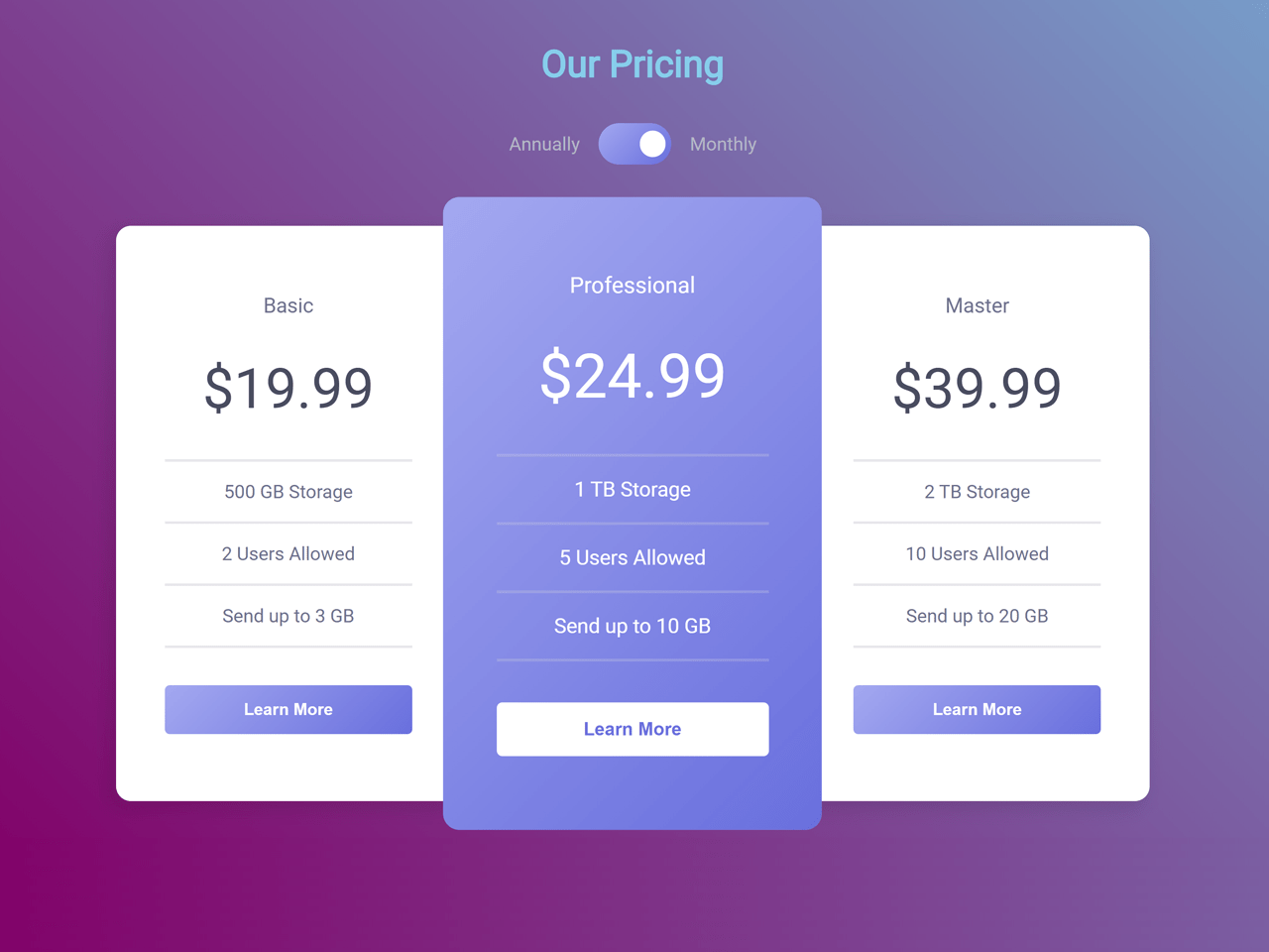 CSS Price Cards — CodePel