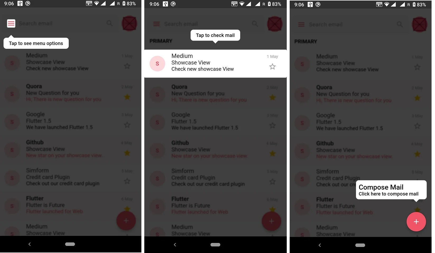 flutter showcase example & flutter showcase package Codeplayon