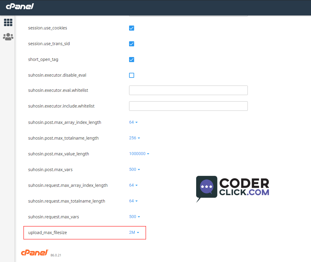How to increase the Upload Max FileSize limit in cPanel CoderClick