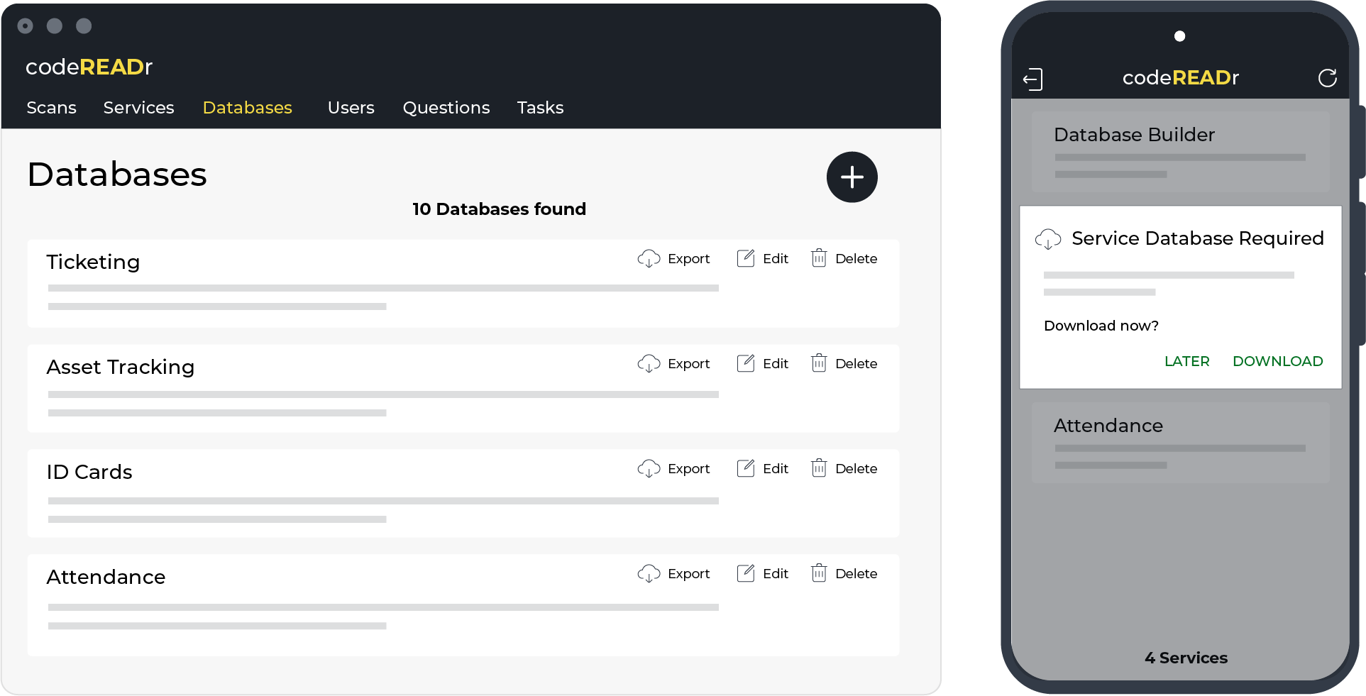 Barcode Database Management System CodeREADr