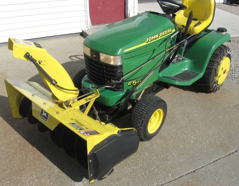 John Deere GT235 Attachments (Specs) Equipment Ready for Use