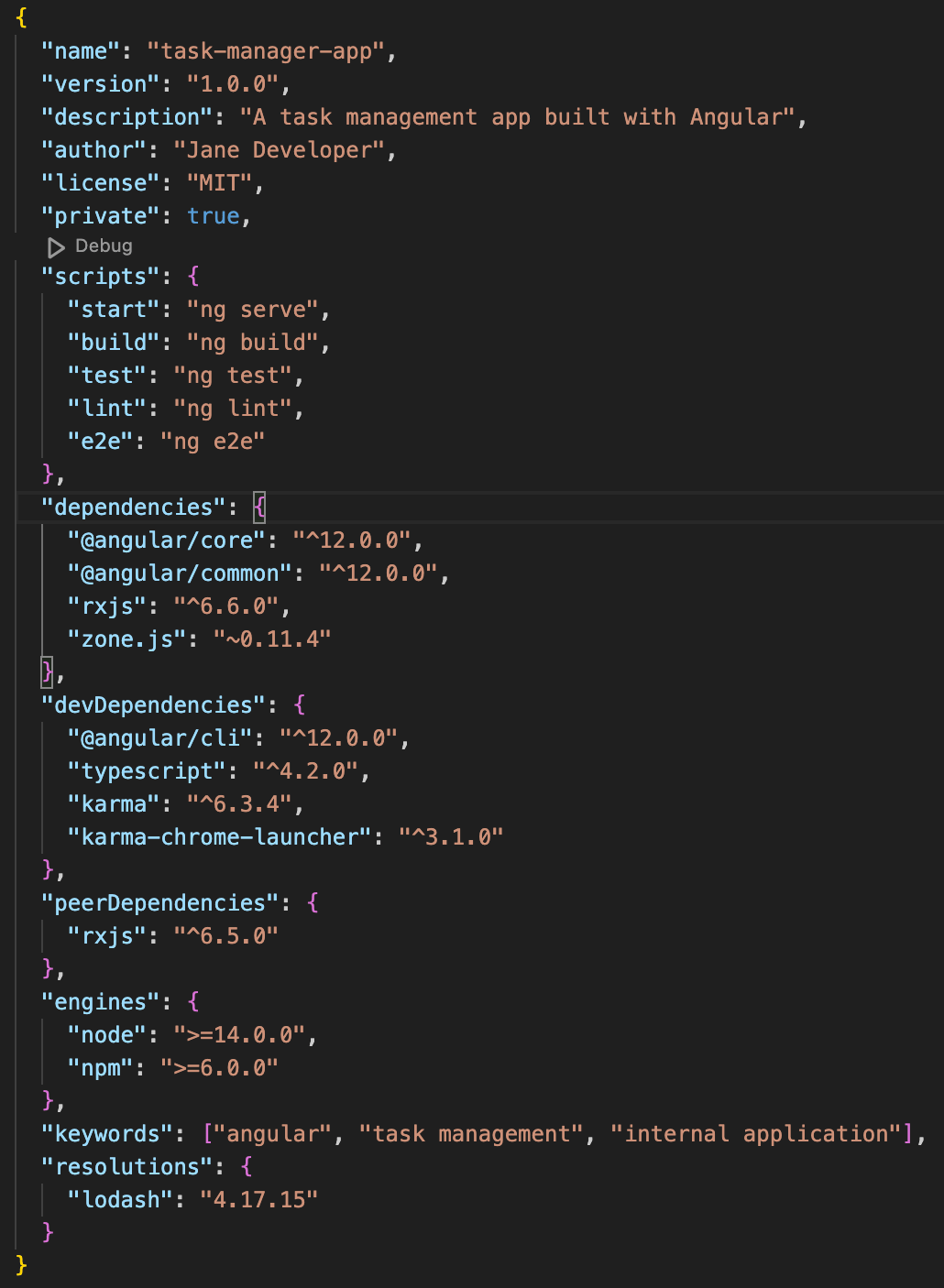Know more about package.json in Angular - Coderglass