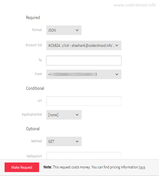 make Call Request nodejs call verification Codershood