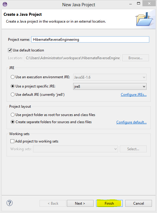 Hibernate Automatically Create Java POJO Classes From Database Tables