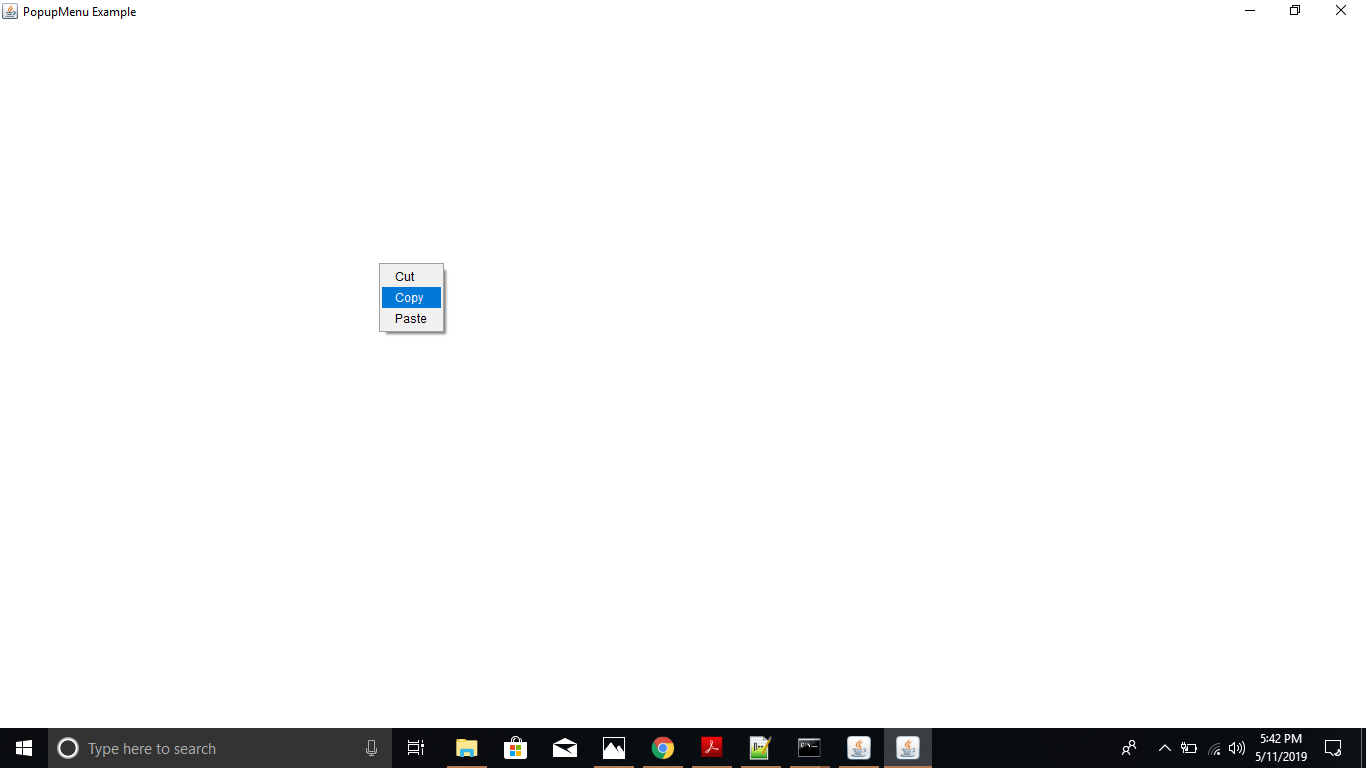 How to use AWT popup menu and AWT choice bar in Java CodeSpeedy