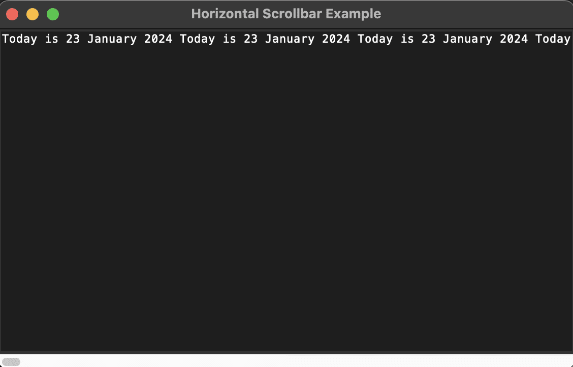 Horizontal scrollbar in Tkinter Python CodeSpeedy
