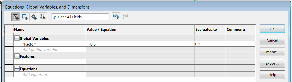 Change value of global variable in model using SOLIDWORKS API
