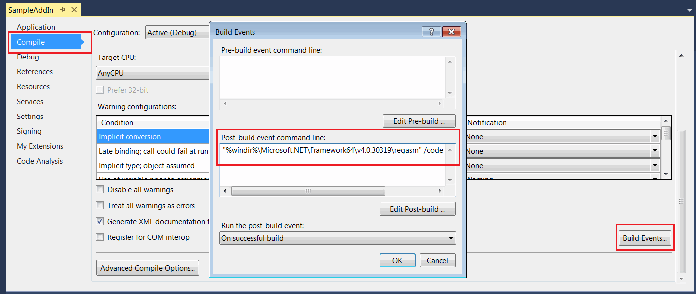 Creating addin for SOLIDWORKS using API