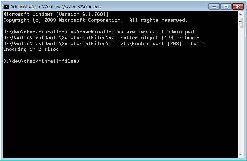 Checkin all checkedout files in SOLIDWORKS PDM vault