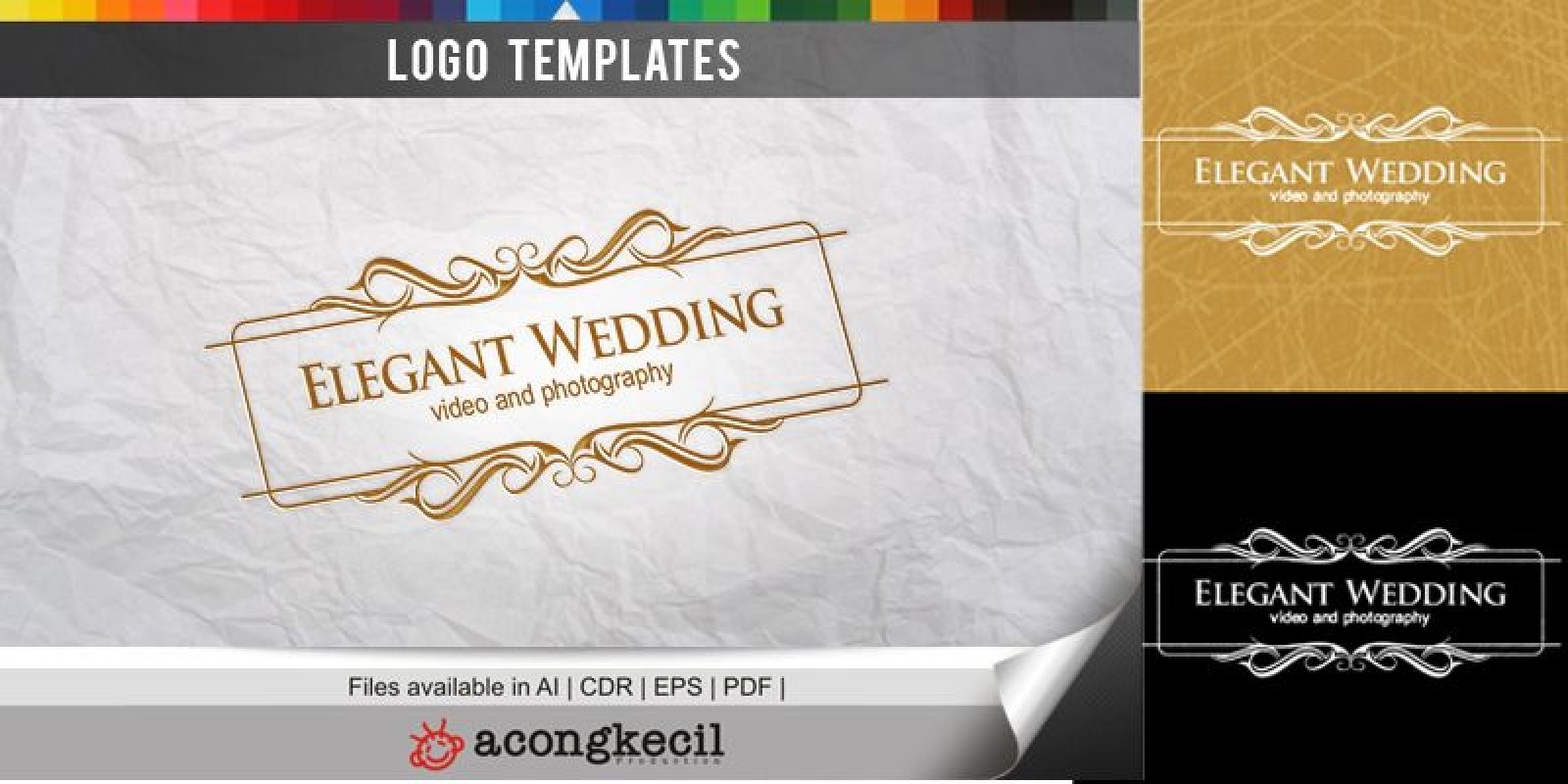 Elegant Wedding Logo Template by Acongraphic Codester