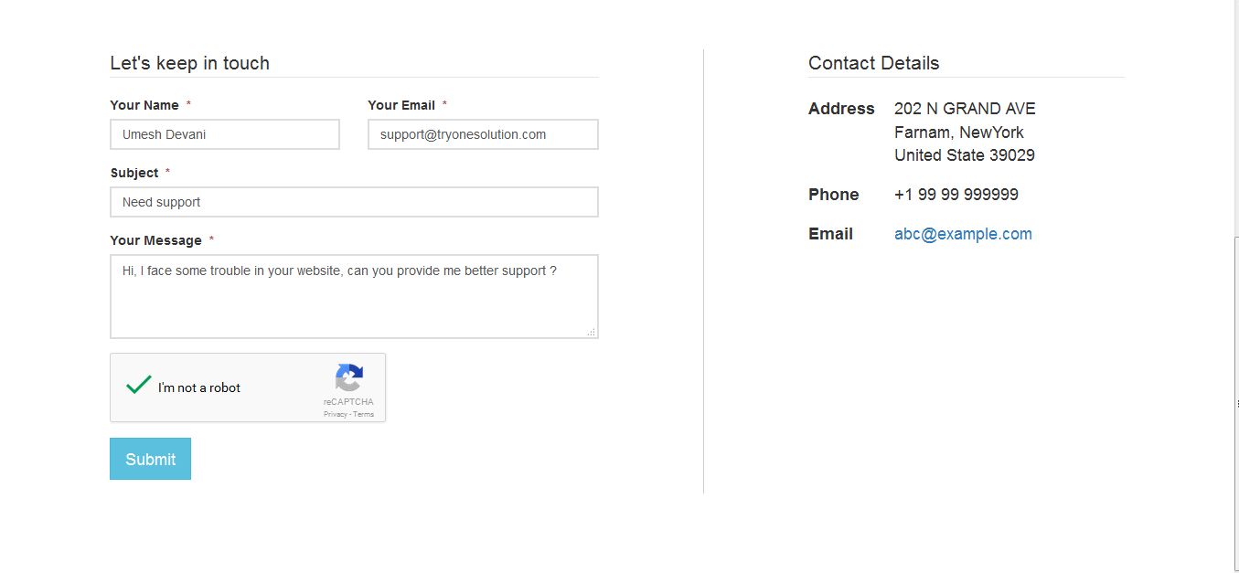 AJAX Multilanguage Contact Form PHP Script by Tryonesolution Codester