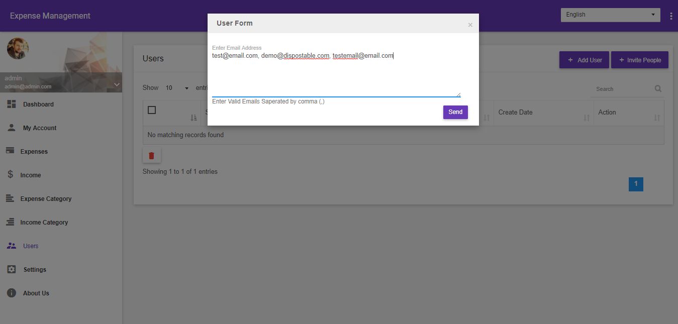 Expense Management system PHP Script by Msuhels Codester