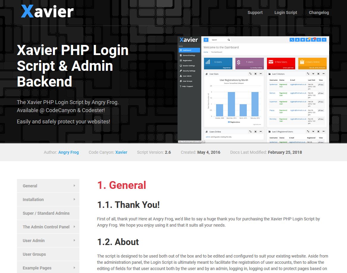 Xavier PHP User Admin Login Script by Siggles Codester