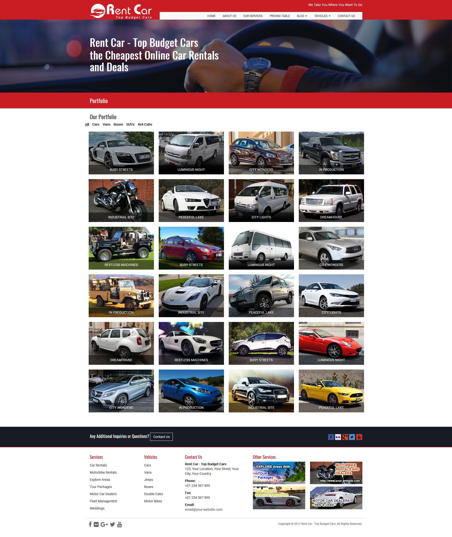 Rent Car HTML Template by Modernthemes Codester