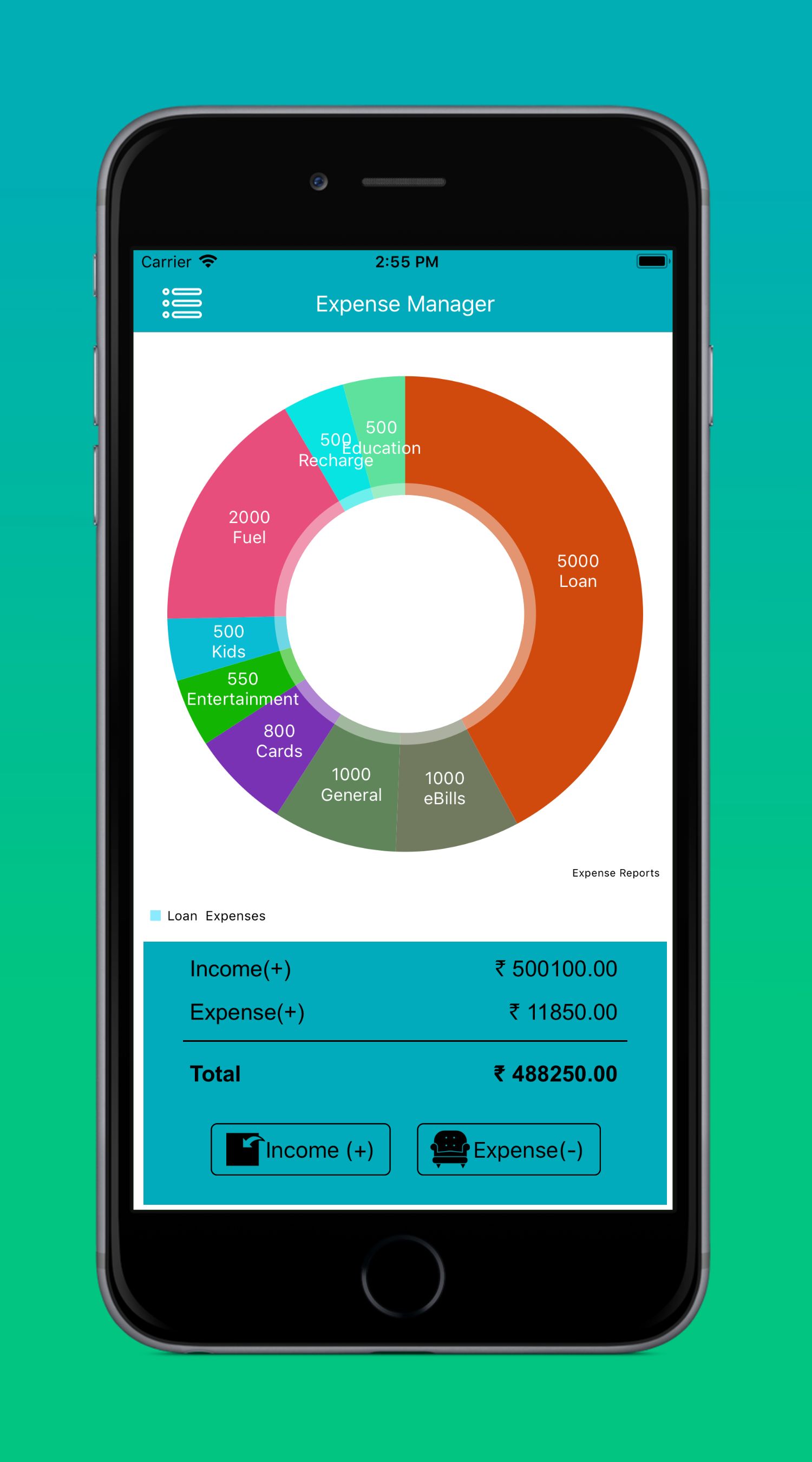 Expense Manager iOS Source Code by V2Ideas Codester