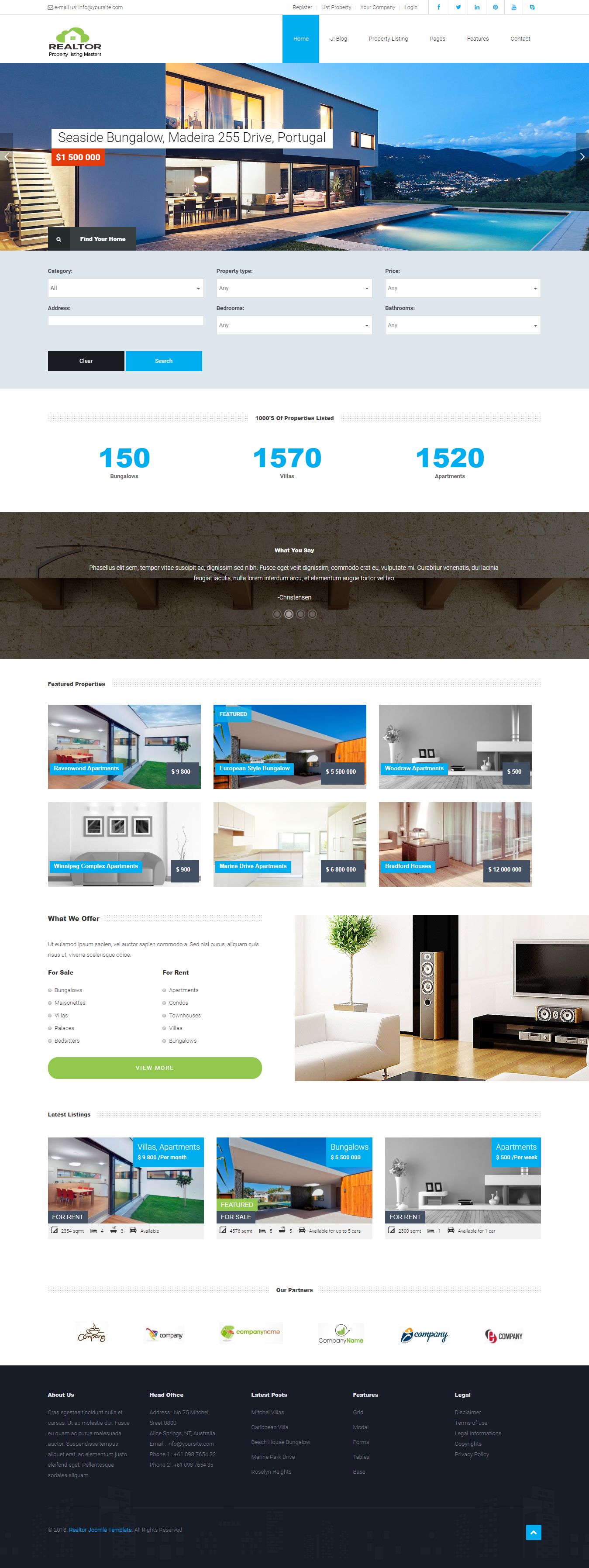 Realtor Real Estate Joomla Template by Expertcode Codester