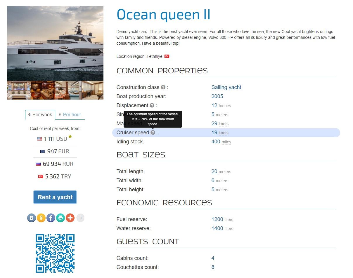 Yacht Charter Yachts rent online service by Vappv Codester