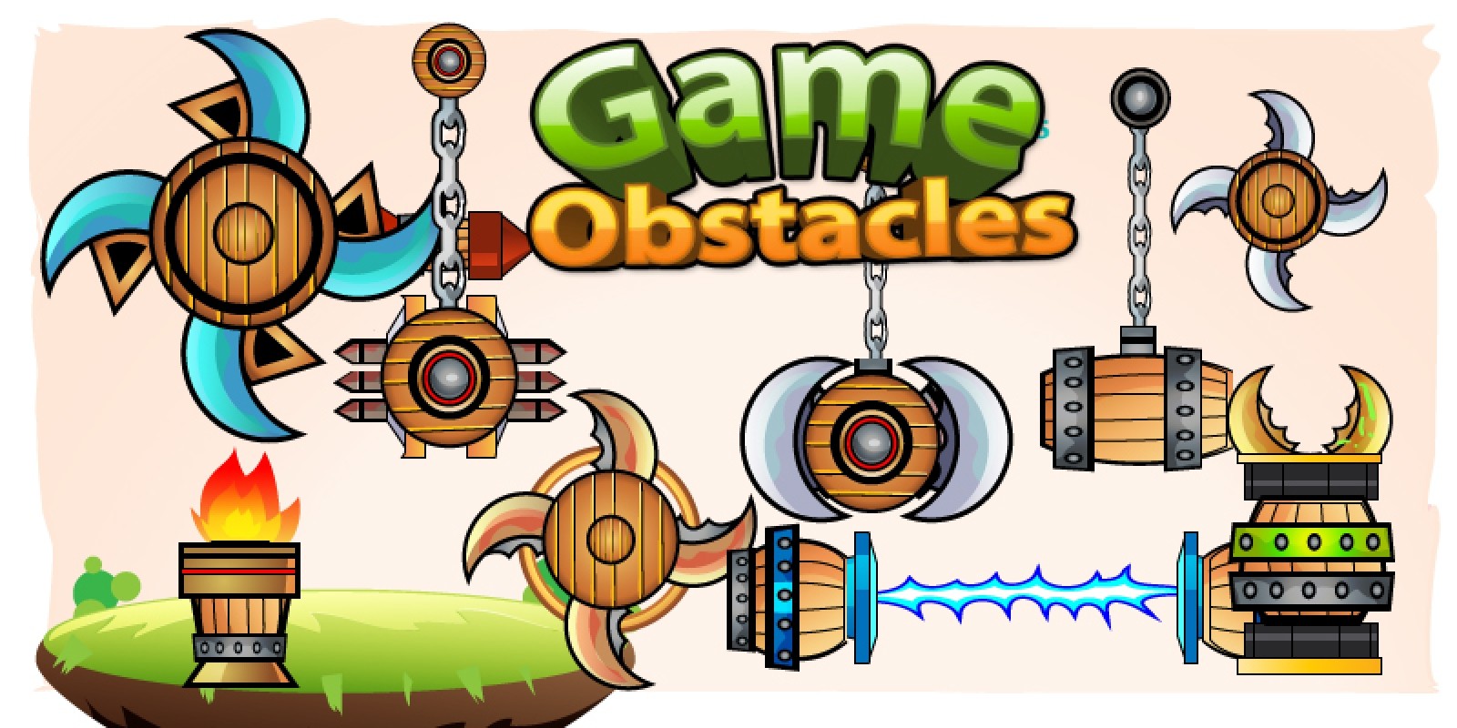 2D Game Obstacles Sprites by DionArtworks Codester