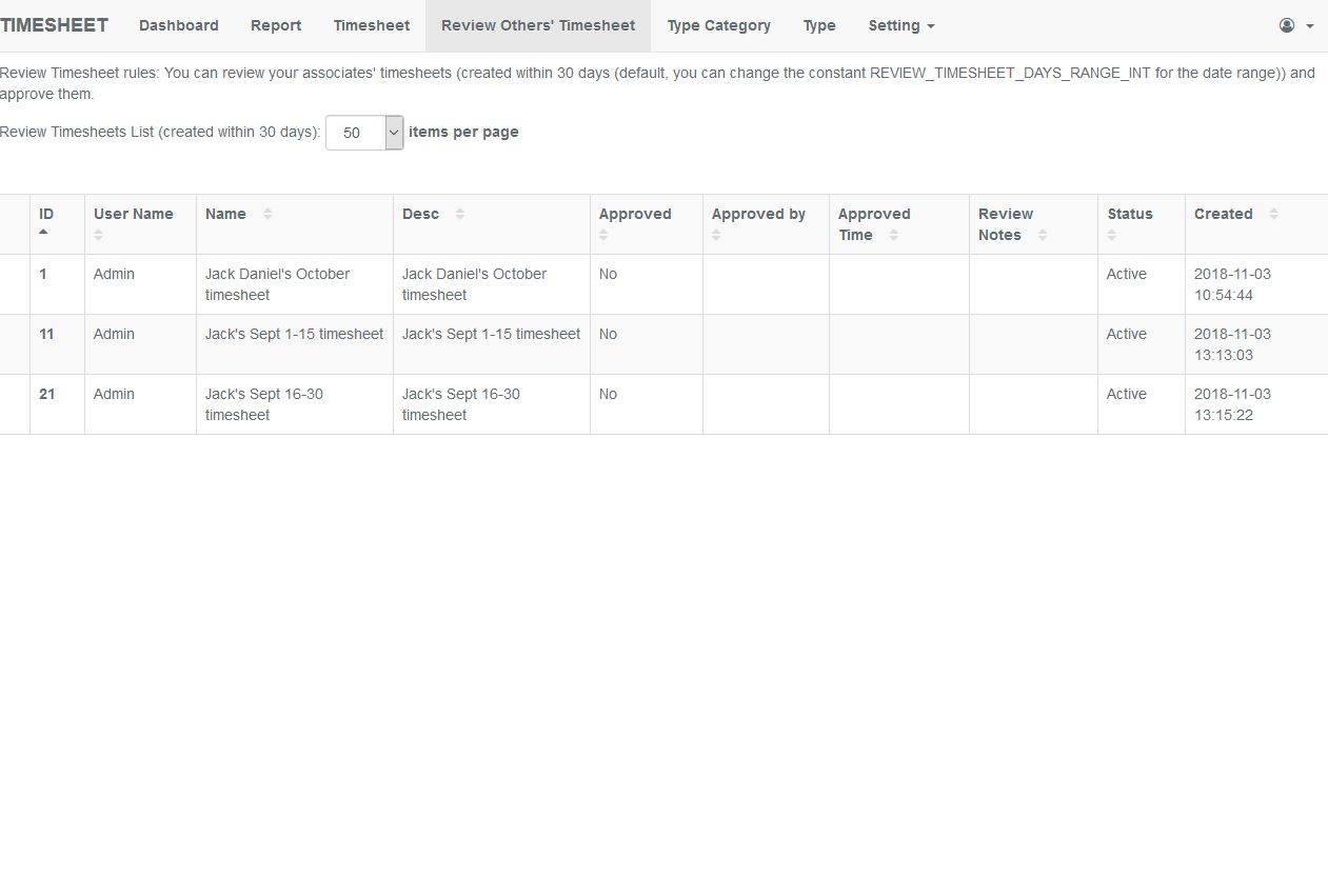 Timesheet PHP Script by Mike2012 Codester