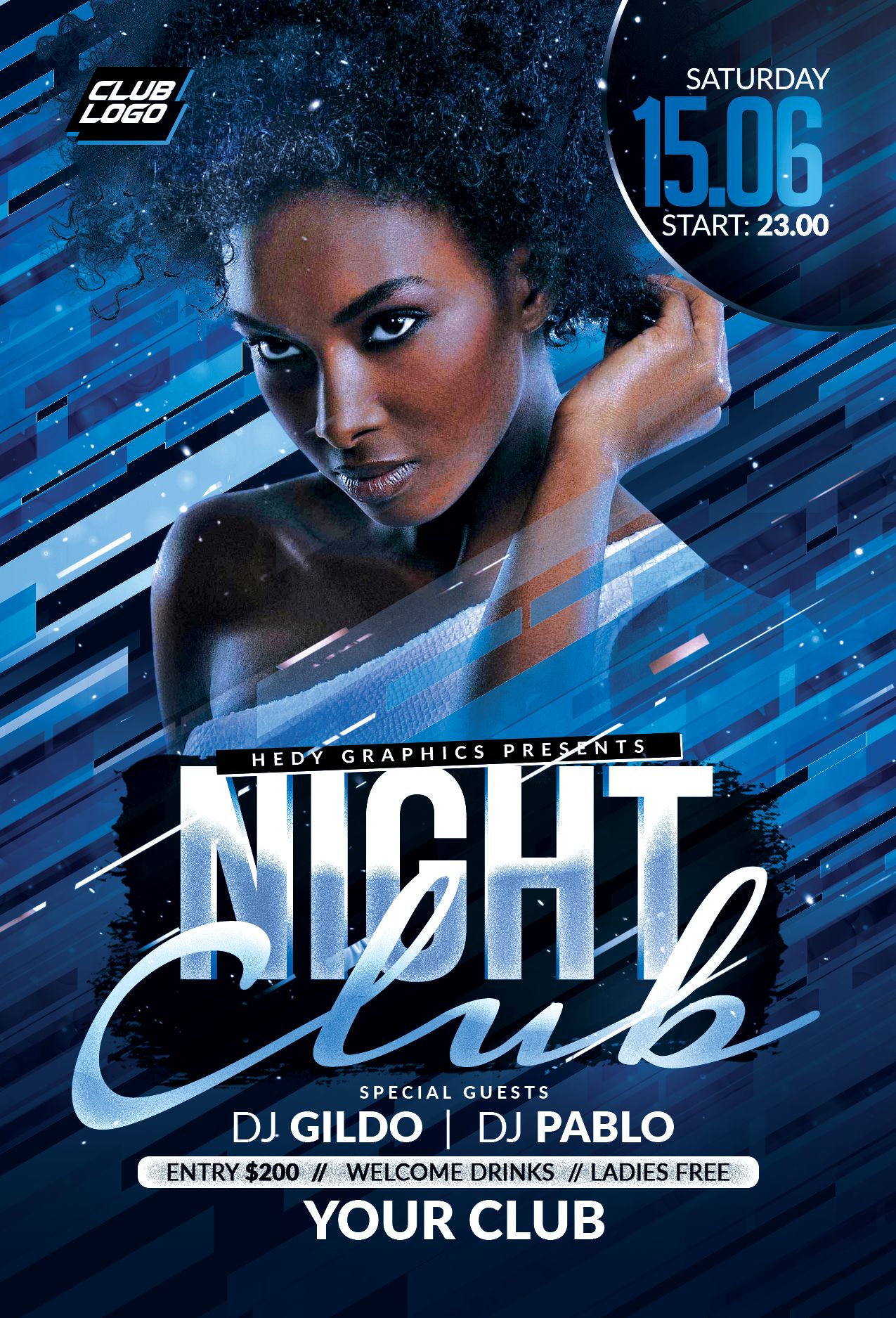 Night Club Flyer by HedyGraphics Codester