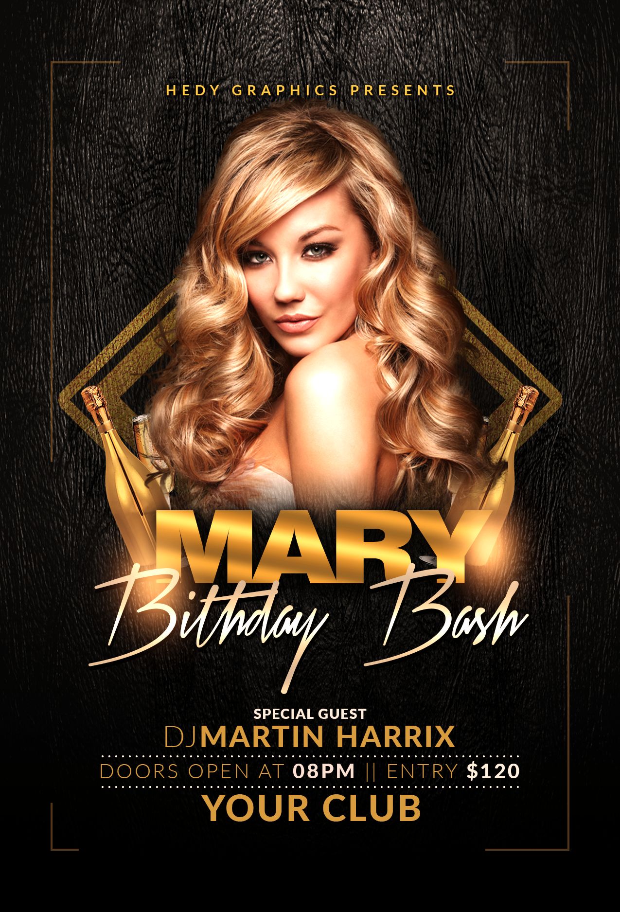 Birthday Bash Flyer by HedyGraphics Codester